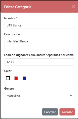 Captura Editar Categoría